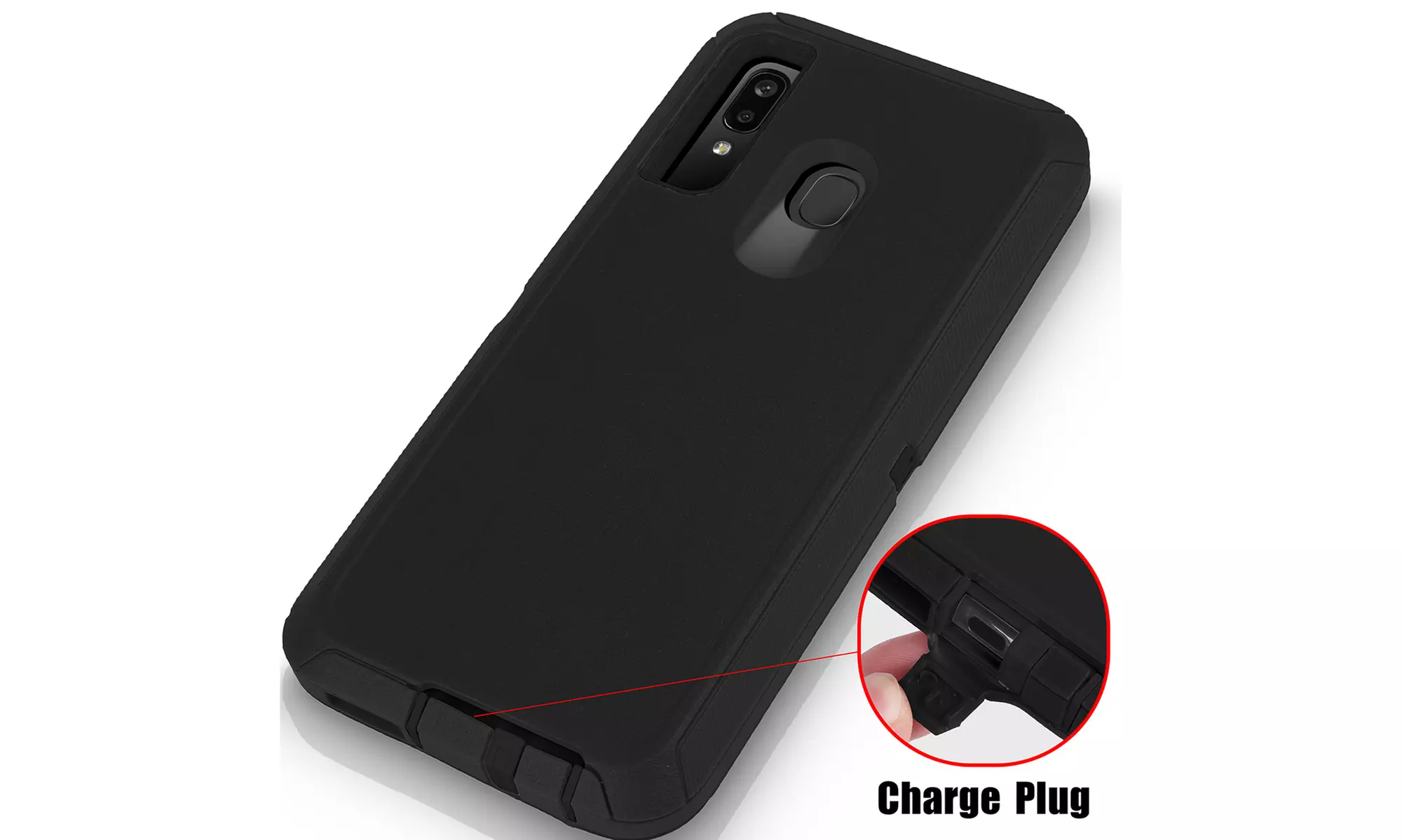 For Samsung Galaxy A20/Galaxy A30 Heavy Duty Hybrid Shockproof Case Cover