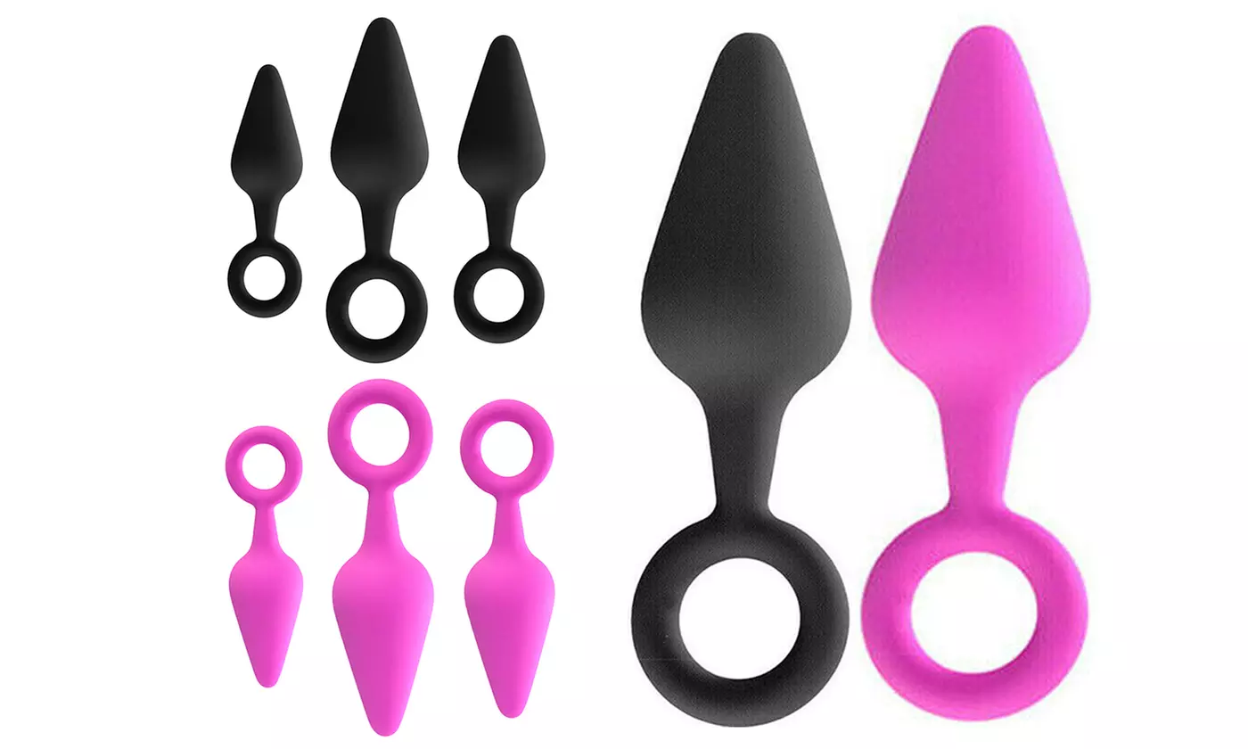 Finger Rimmer Anal Plug Set Bullet Silicone Satisfyer Anal Trainer Set 1-3 Piece - Primary Image