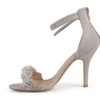Image 13: Journee Collection Womens Ankle Strap Flower High Heels