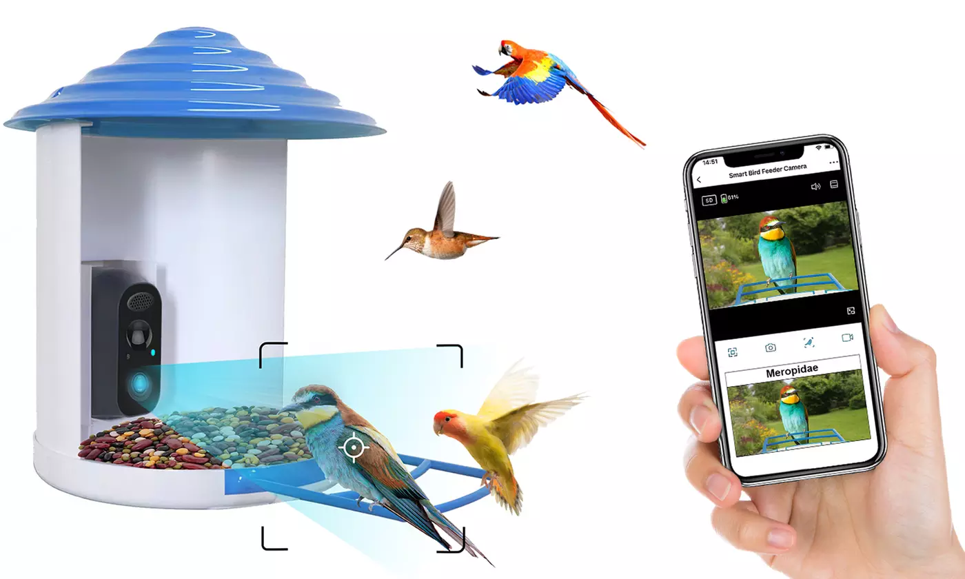 iMounTEK Smart Bird Feeder with Camera - 1080P HD Video
