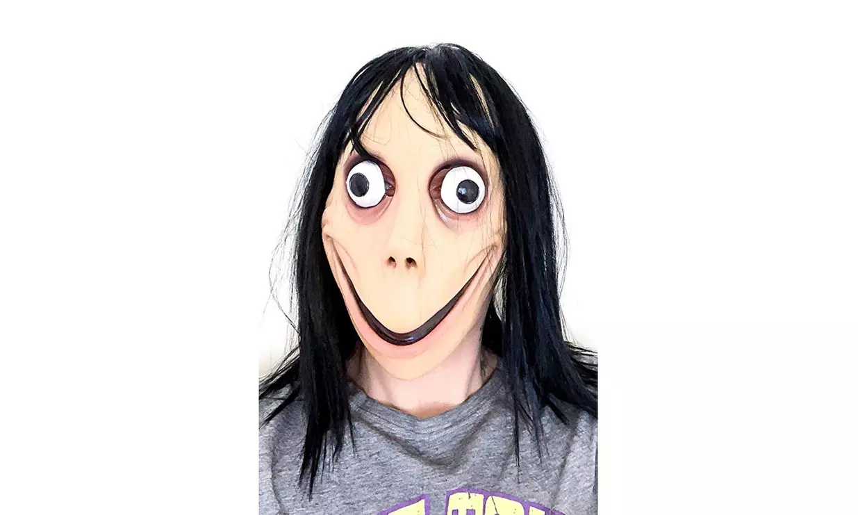 MOMO MASK Scary Latex HOT MOMO Mask First and Only! Halloween Mask Beige - Primary Image