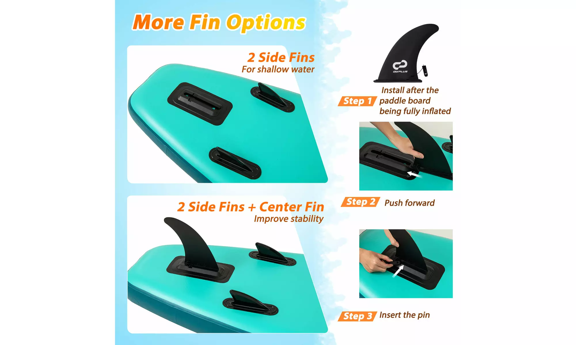 Goplus 11' Inflatable Stand Up Paddle Board whth Accessories Paddle Hand Pump