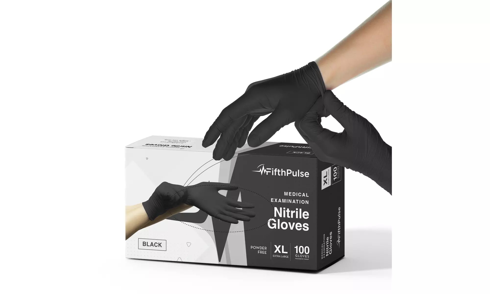 Fifth Pulse Nitrile Exam Latex Free & Powder Free Gloves - Box of 100