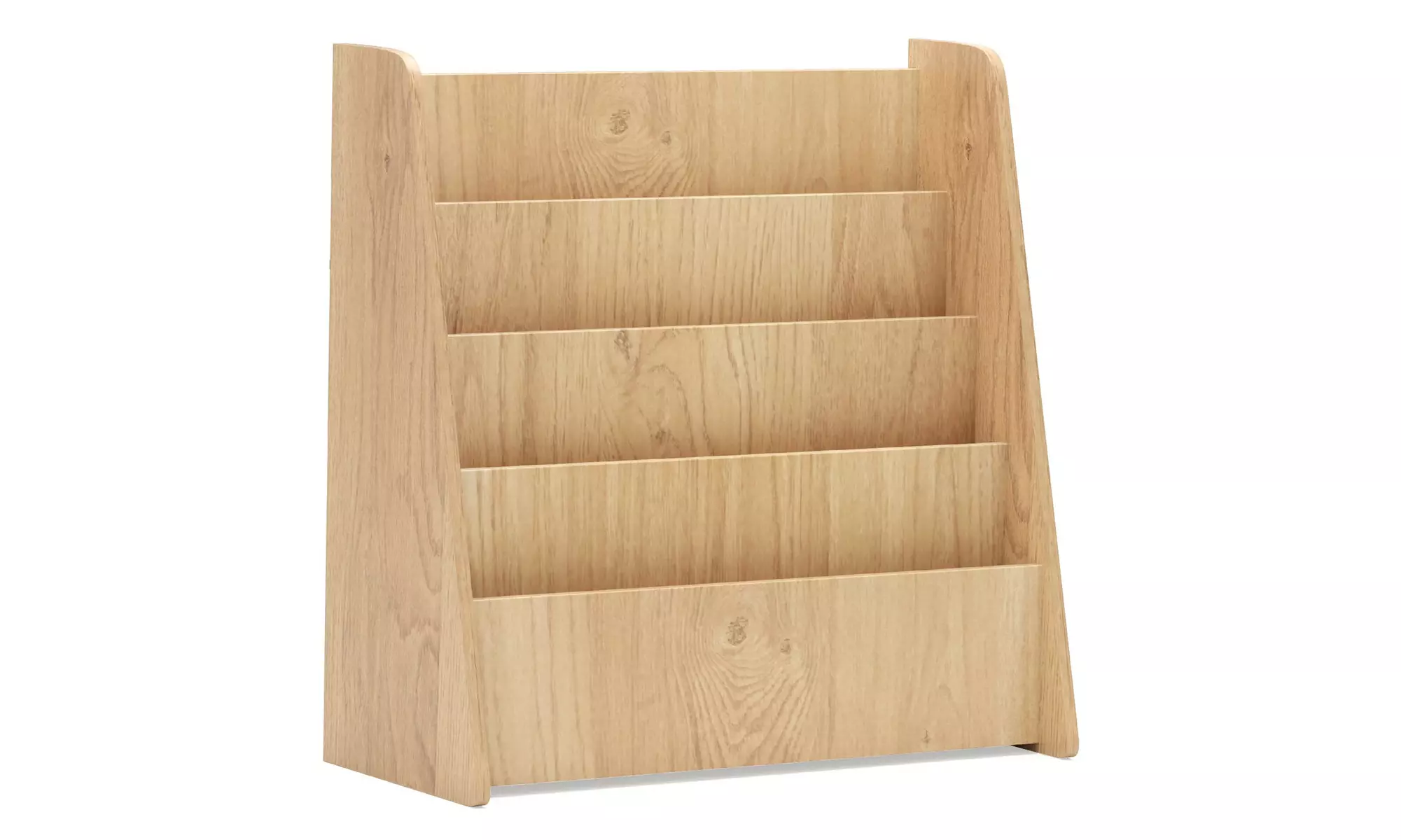 Costway 4-tier Kids Wooden Bookshelf Toddlers Book Rack with Deep Shelves