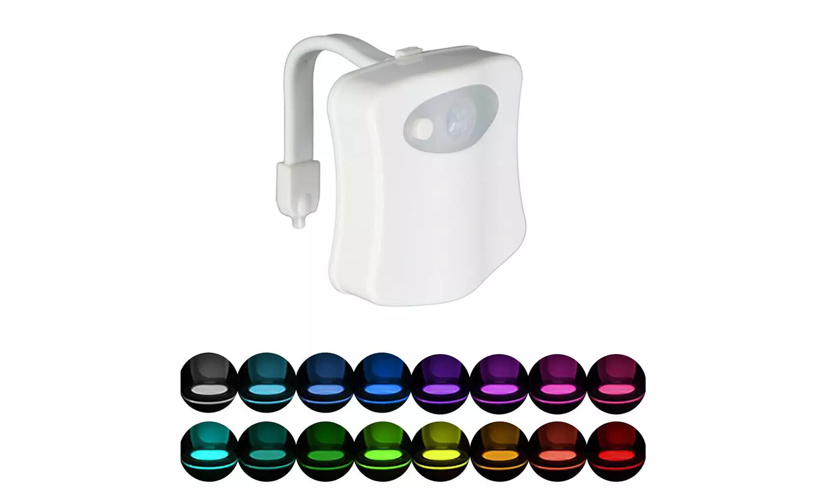 US 3-6 Pack Motion Sensor Activated LED 16 Colors Changing Toilet Night Light