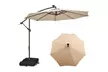 Costway Patio 10FT Hanging Offset Umbrella 32 LED Lights Sand Bag Cross Base - Second Medium