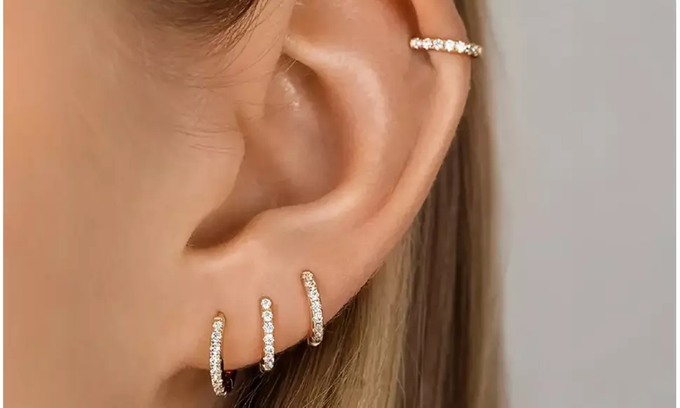 925 Sterling Silver Huggie Earrings