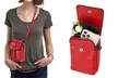 ItBelongs2U Women's Vintage Leather PU Shoulder Crossbody Phone Bag - Second Medium