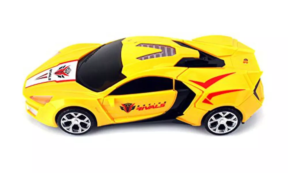 Racing Rivals Transforming Battery Operated Kid's Bump and Go Toy Car - Second Medium