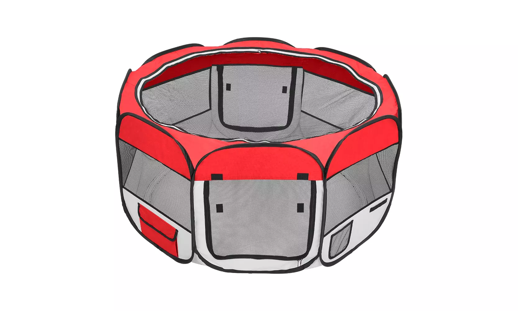 36"- 57'' Portable Foldable 600D Oxford Cloth & Mesh Pet Playpen Fence w/Panels - Primary Image