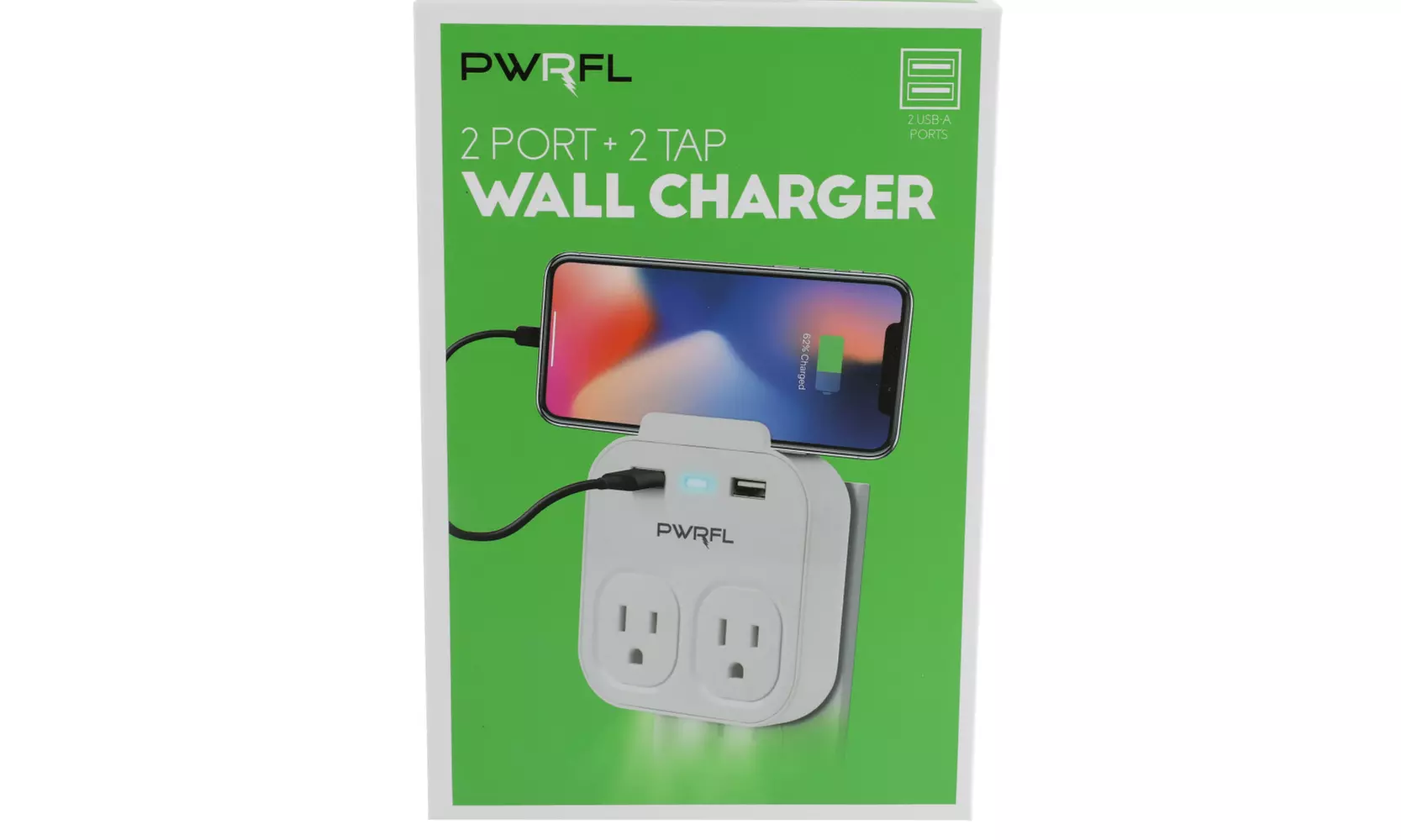 PWRFL Outlet Expander Surge Protector with Two USB Ports - Second Medium