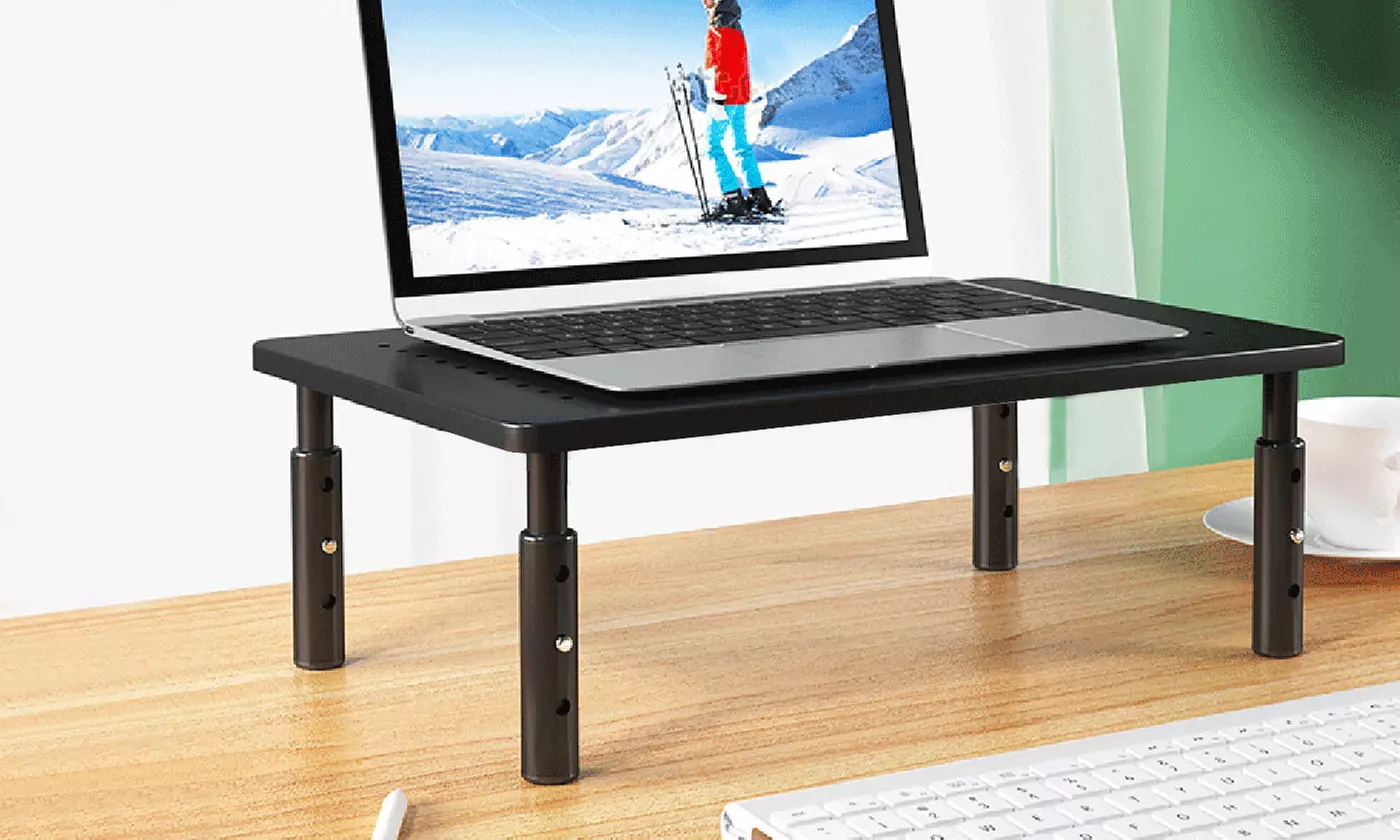 iMounTEK Monitor Stand Riser 3 Height Adjustable Metal Desk Riser Organizer