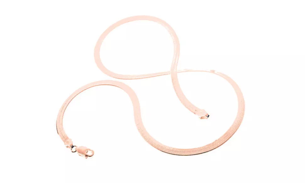 Sterling Silver Herringbone Chain Necklace Solid .925 Italian Jewelry