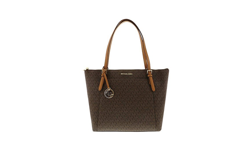 Michael Kors Women's Ciara - Large East West Top Zip Tote No Size (Brown/Acorn)  | Groupon