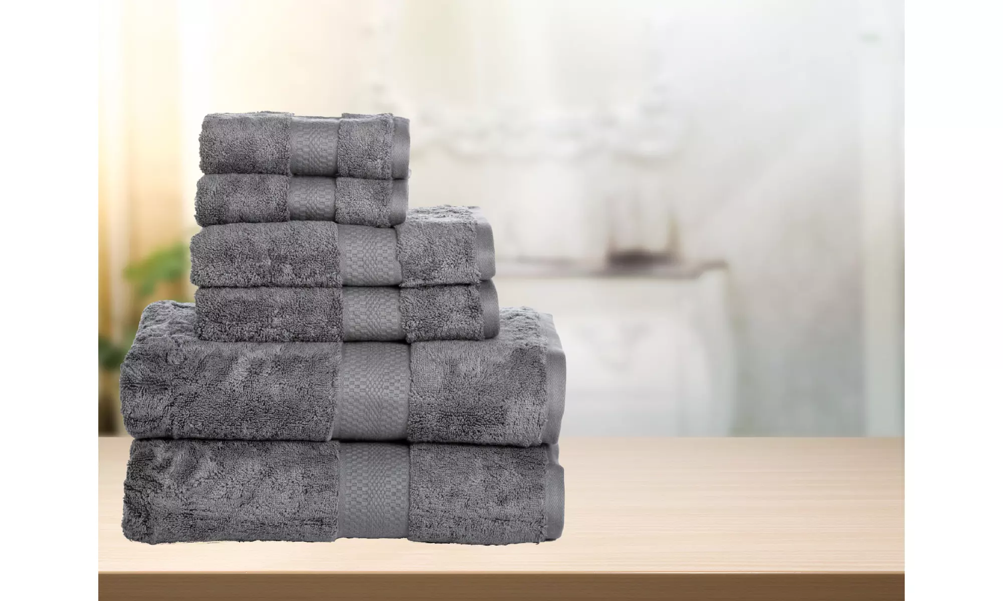 100% Cotton Ultra Soft 700 GSM 6 PC Bath Towel Set - Second Medium