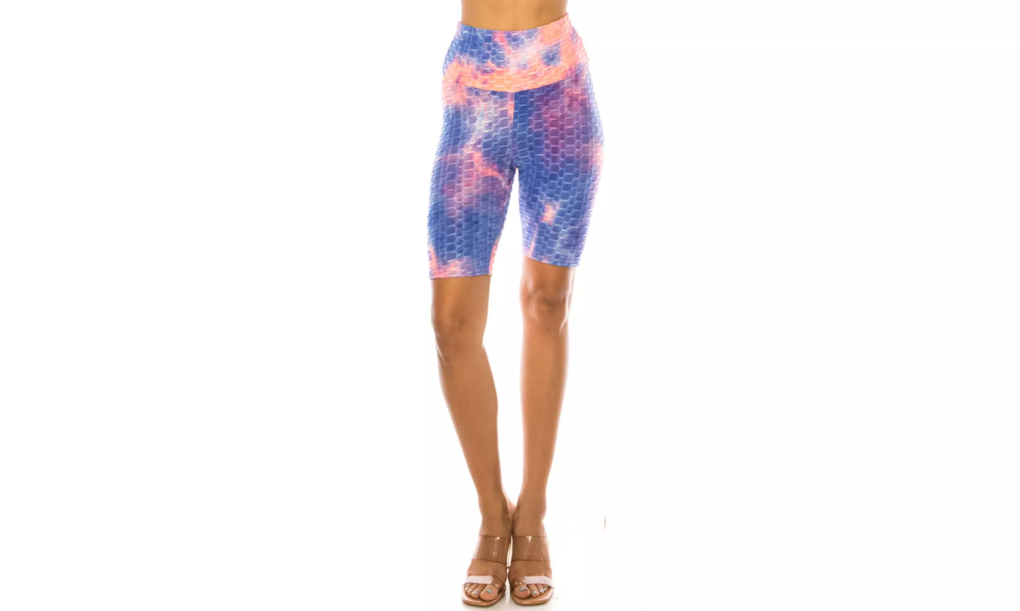 Women's Tiedye, Honeycomb athletic Biker Shorts