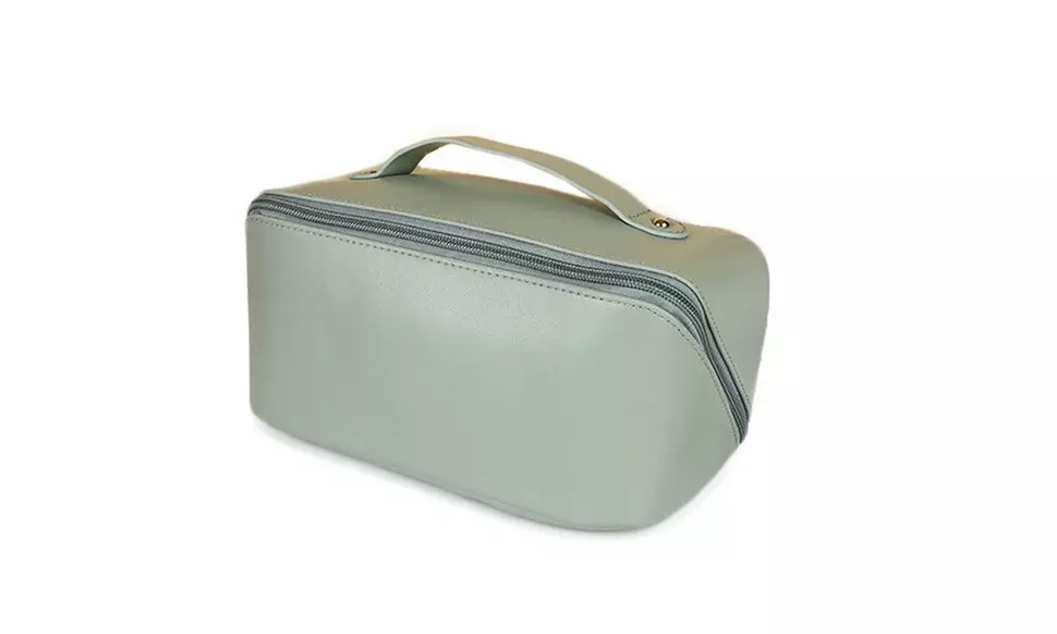 Large Capacity Lay Flat Makeup Bag Travel Cosmetic Bag Multifunctional Storage