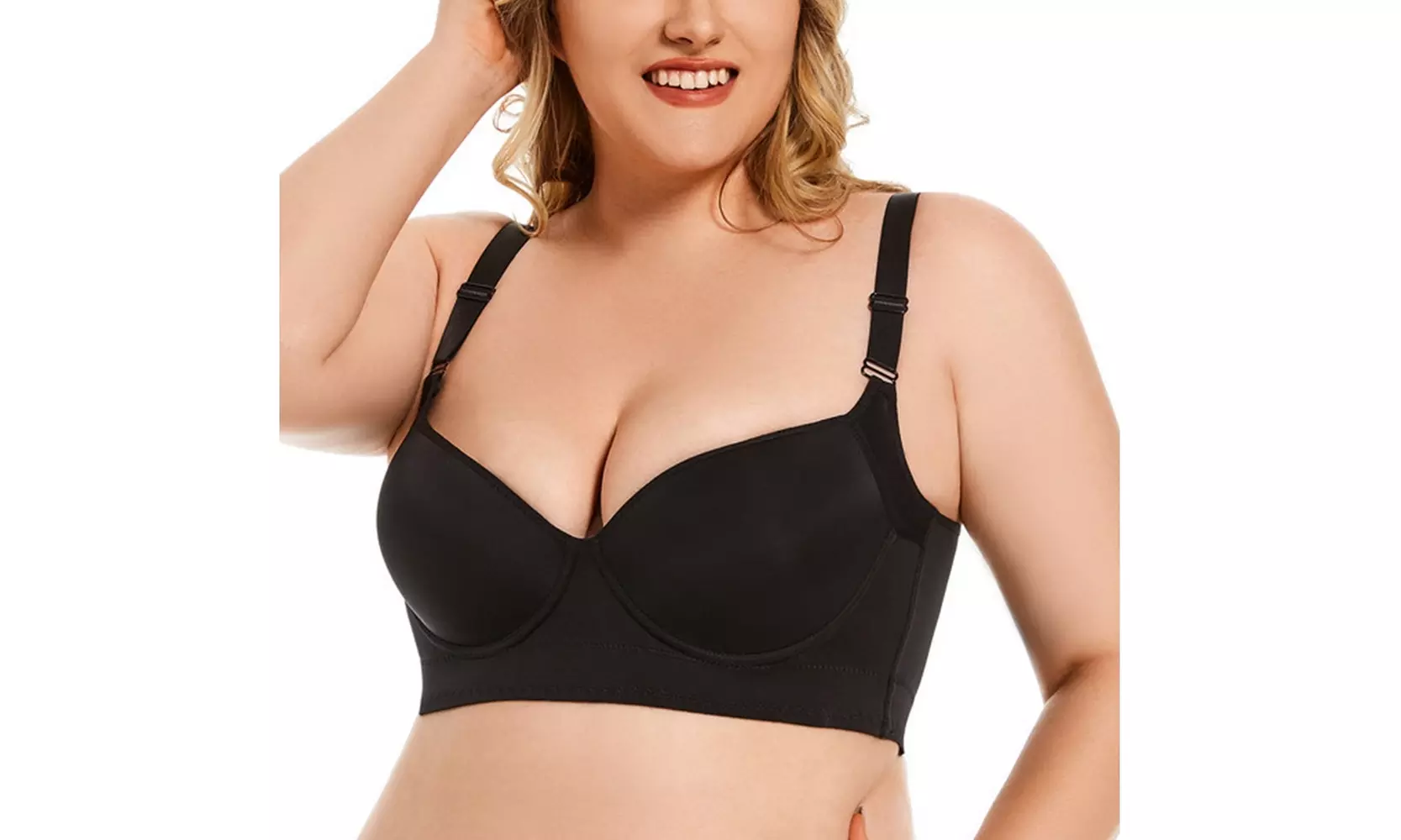 Women's Deep V Neck Push Up Underwire Bra