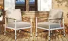 Costway Modern Bistro Set Set with Thick Cushions and Coffee Table 