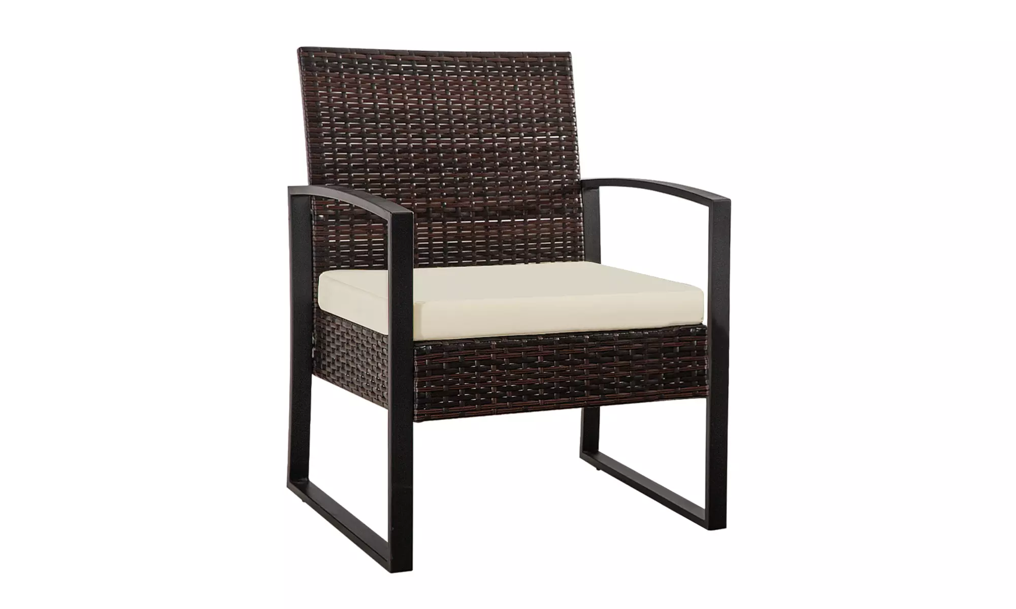 3 Piece Patio Furniture Set Wicker Rattan Outdoor Patio Conversation