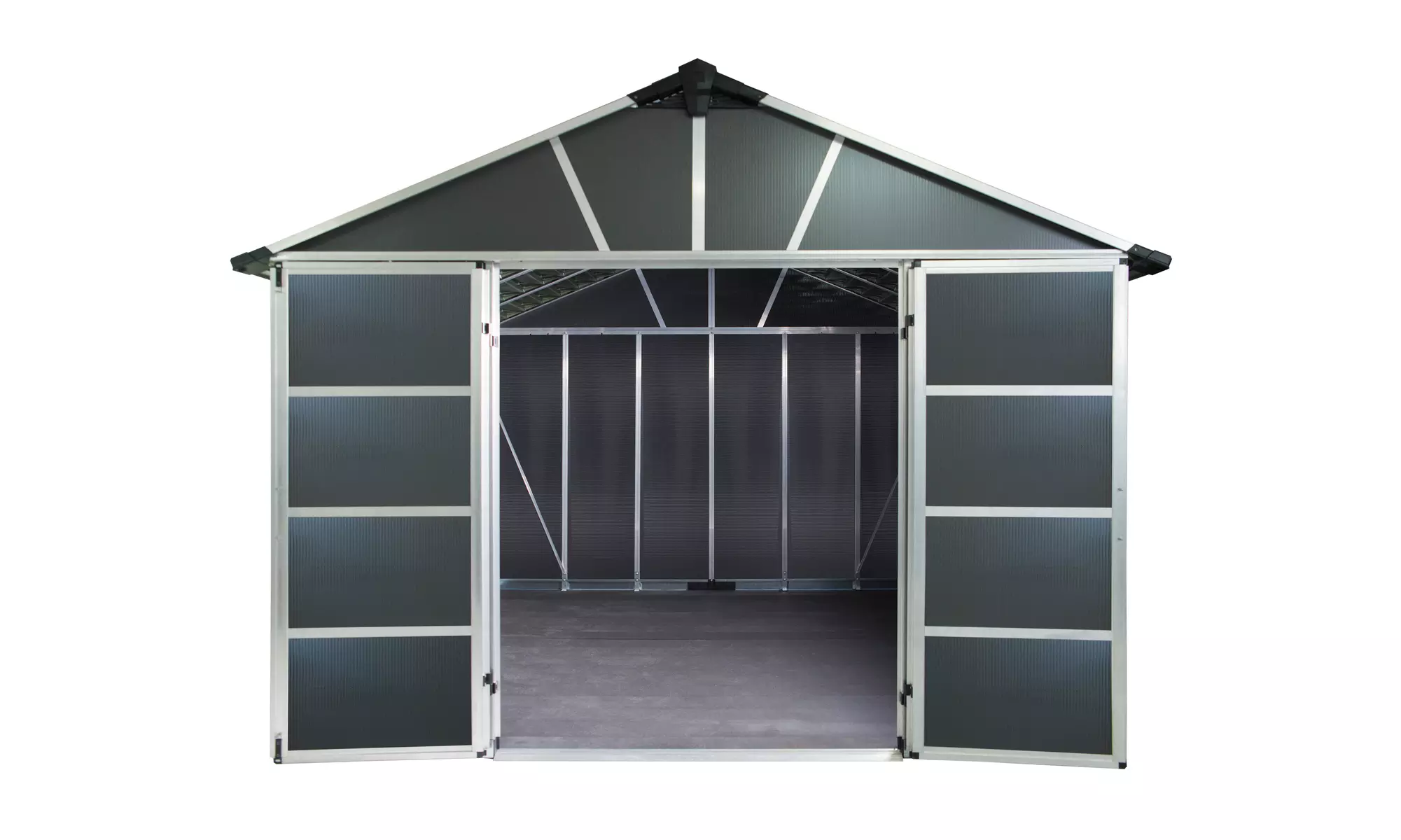 Yukon 11 ft. Dark Gray Storage Shed Series with WPC Floor Kit, multiply sizes  - Primary Image