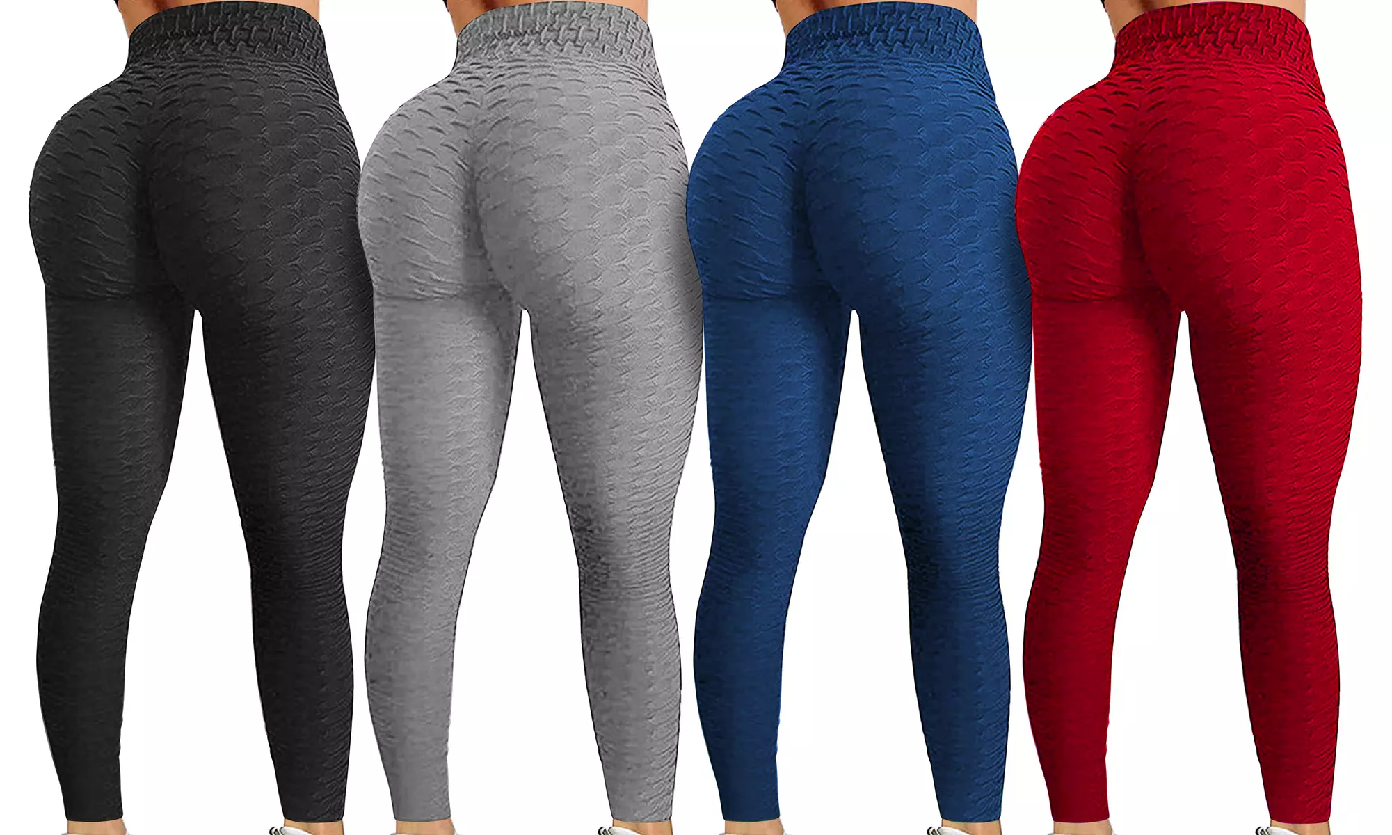Women's Honey Comb Plus Size Leggings for Tummy Control & Yoga - Primary Image