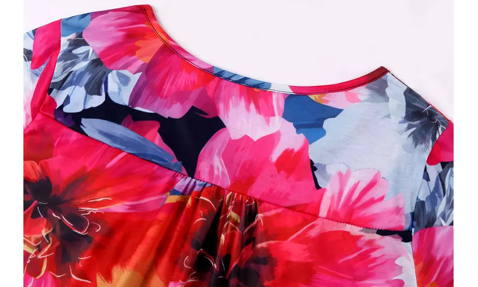 Women's Button Up Summer Short Sleeve Casual Tops Tunic Shirts Blouses