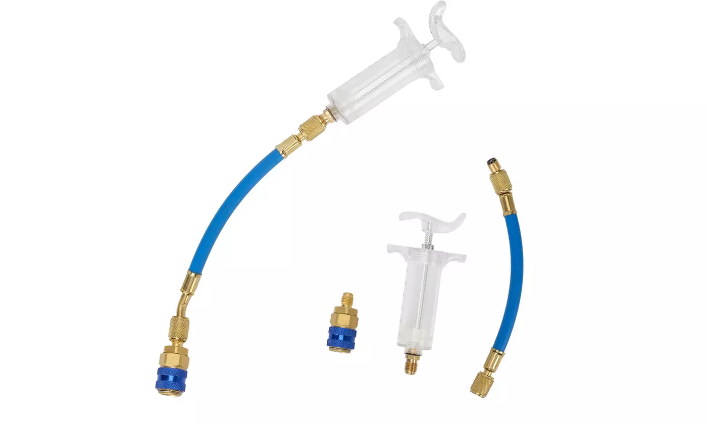 AC Oil And Dye Injector With R-134a Snap Quick Coupler 1/4" SAE Connector - Primary Image