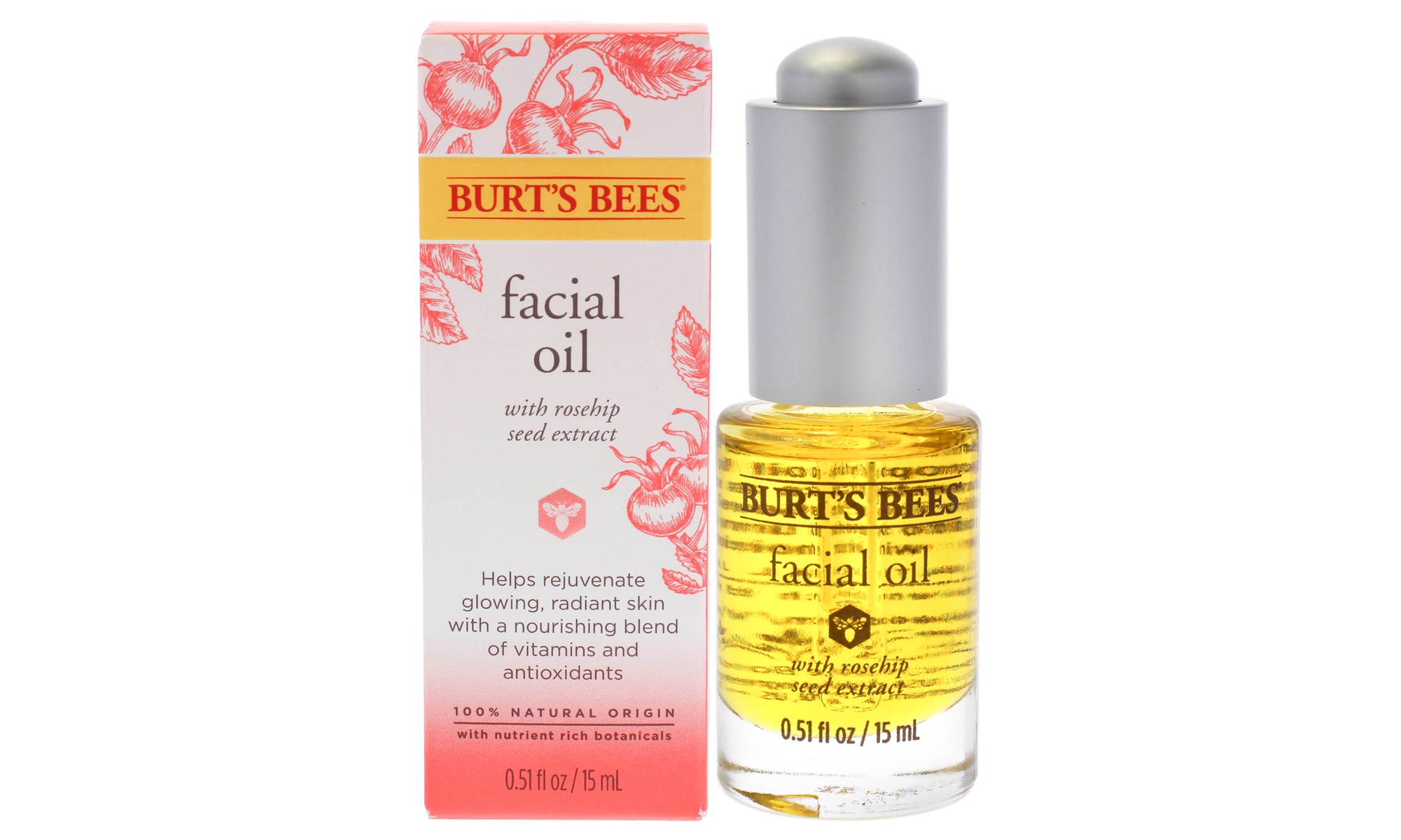 Burts Bees Complete Nourishment Facial Oil for Women 0.51 Oz Oil