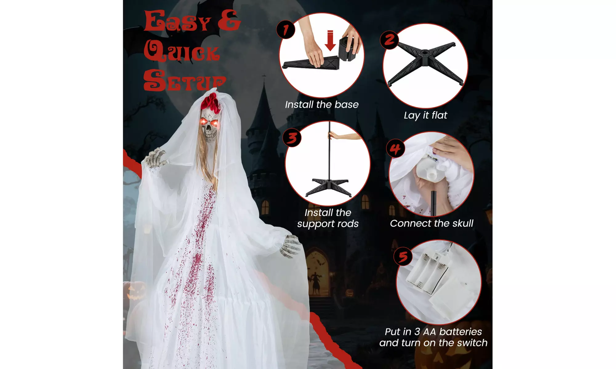 Animated Halloween Decorations: Bring Your Yard to Life by Costway
