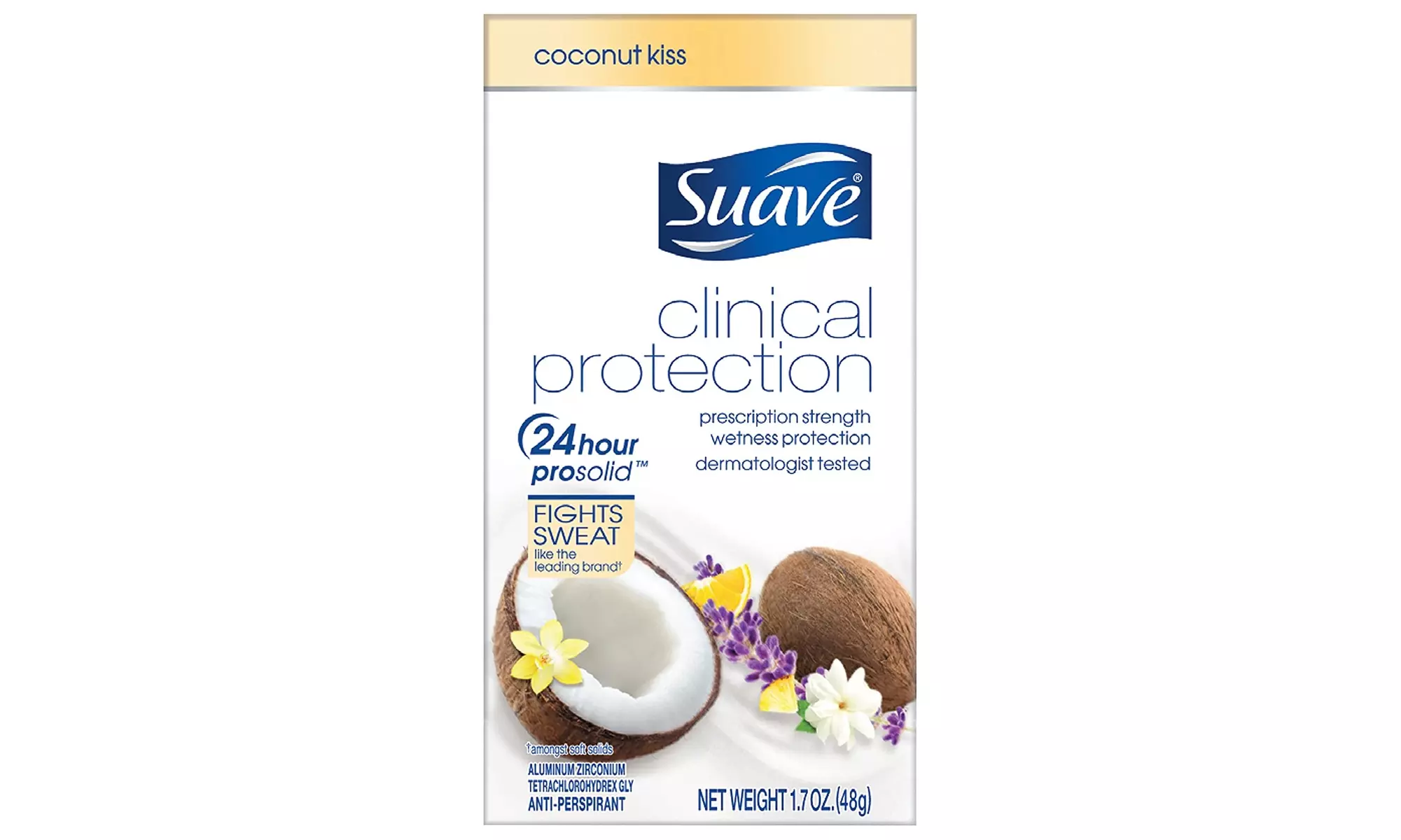 Suave Clinical Antiperspirant Deodorant, Coconut Kiss - Primary Image