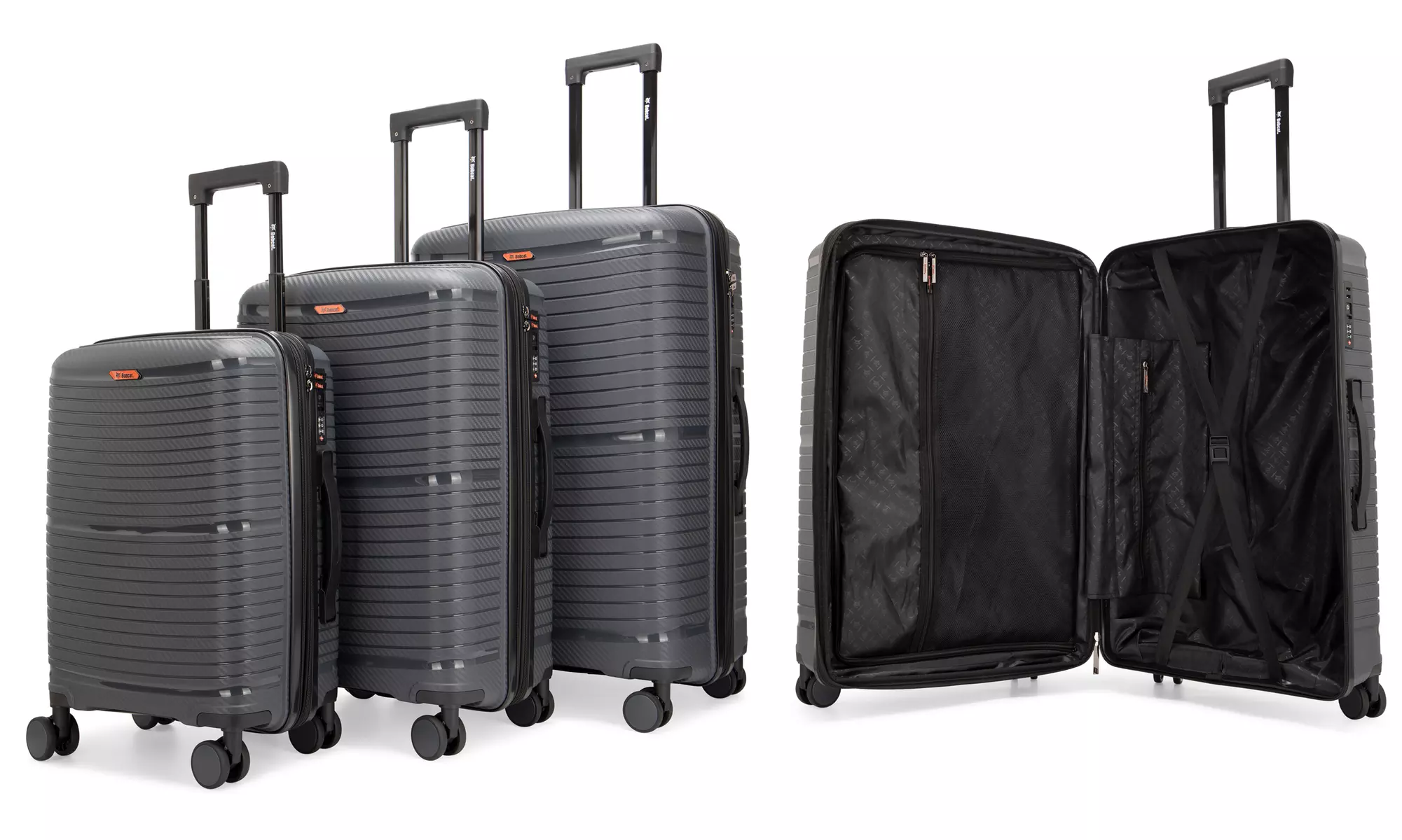 Bobcat Trencher 3-Piece Expandable Hardside Spinner Luggage Set