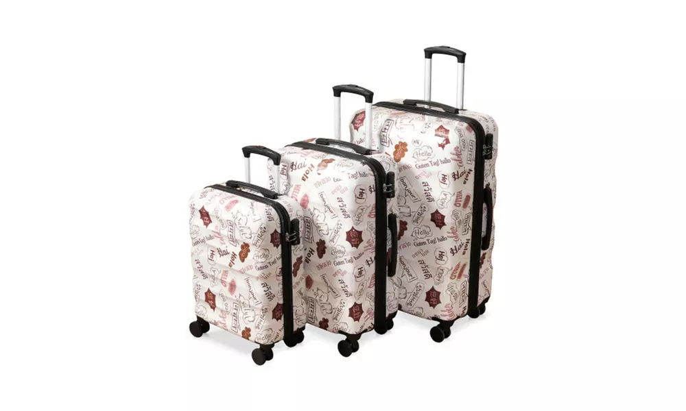 Three-Piece Expandable Hardshell Luggage Set - Gradient Color Suitcases