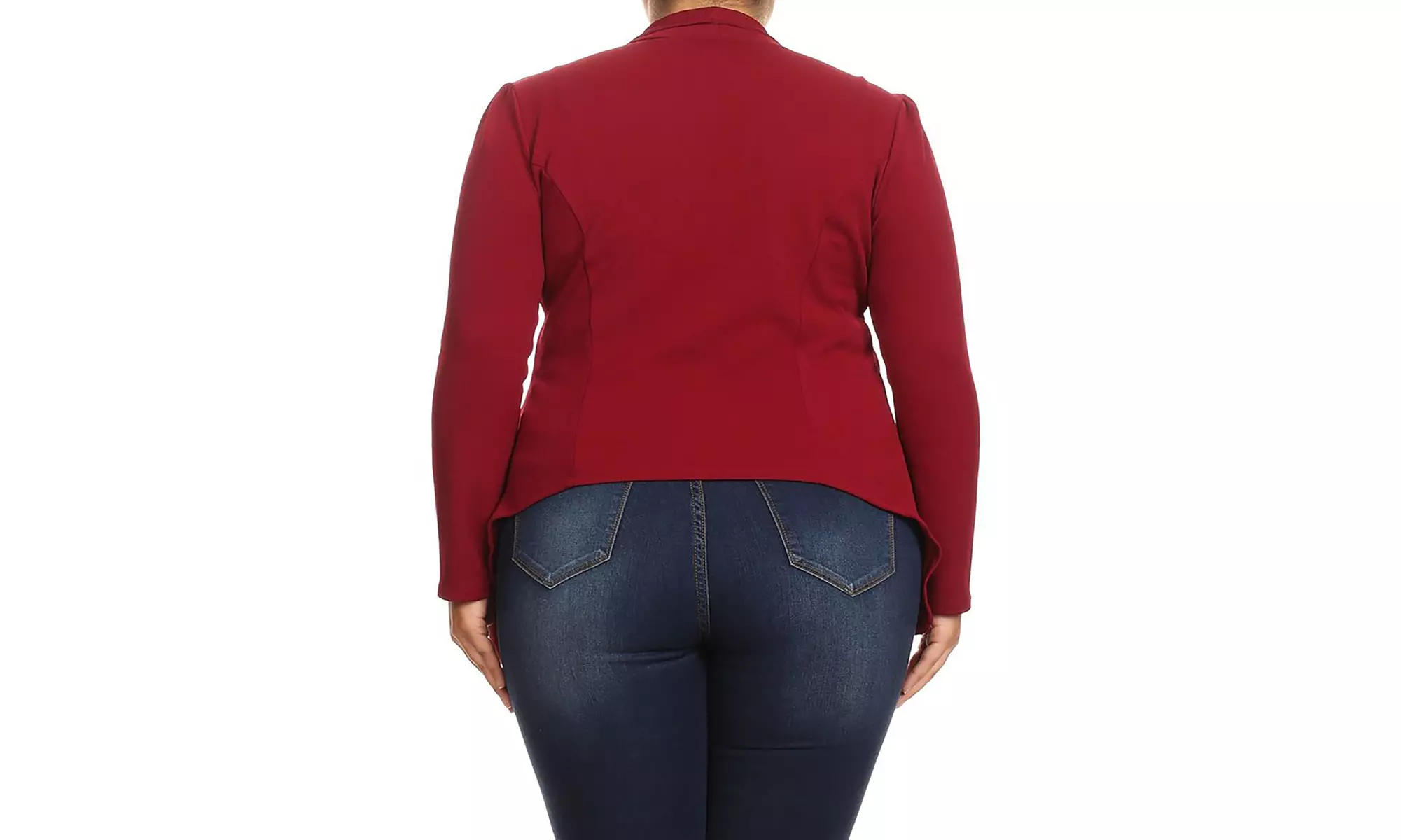 MOA Collection Womens Open Front Blazer with Plus Size
