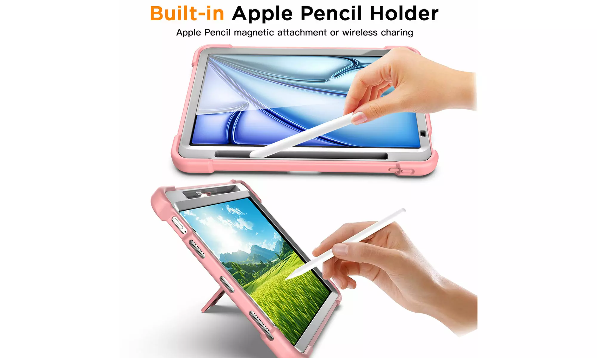 For Apple iPad Air 11-inch 2024 Case Rugged Heavy Duty Shockproof 3-in-1 Cover