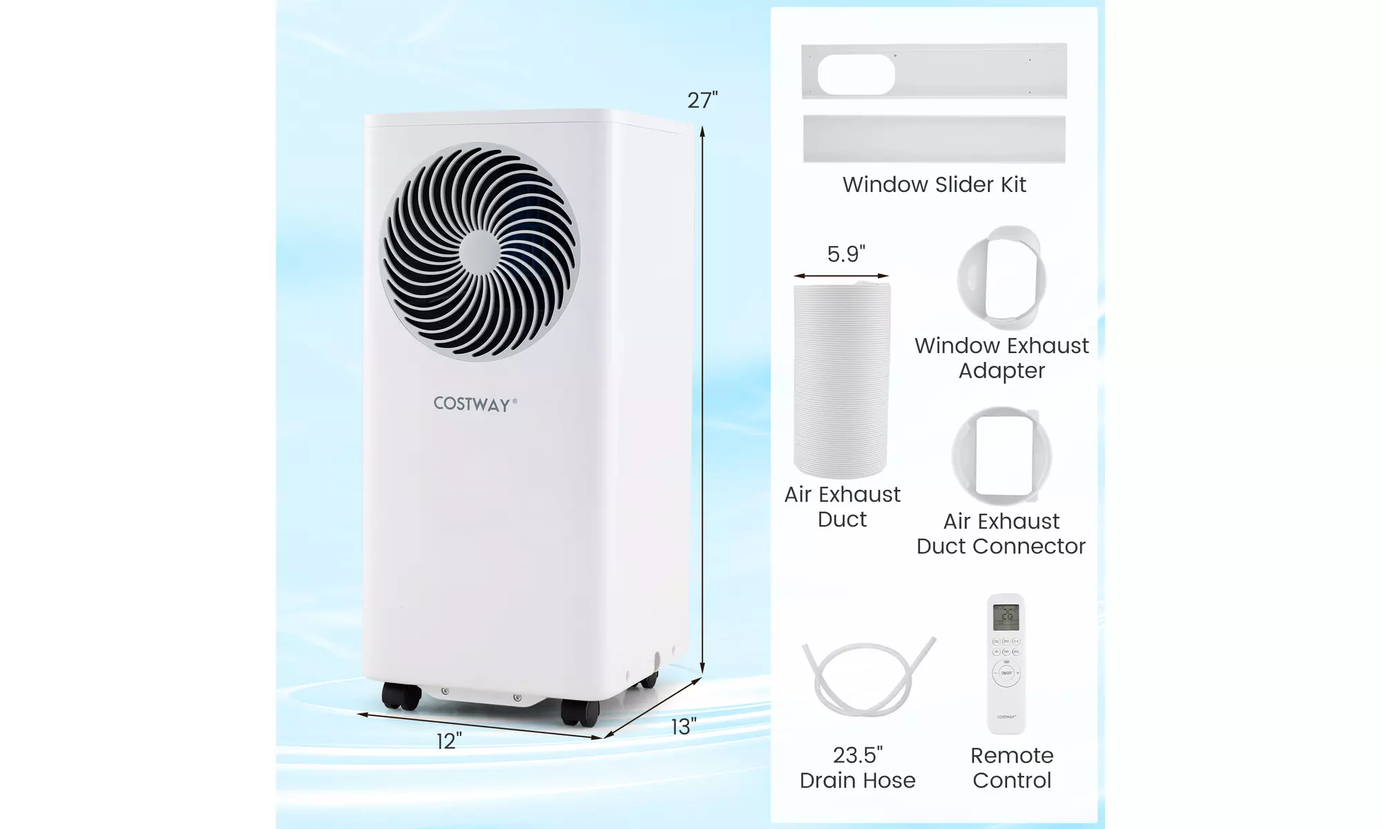 Costway Portable AC Unit with Fan & Dehumidifier