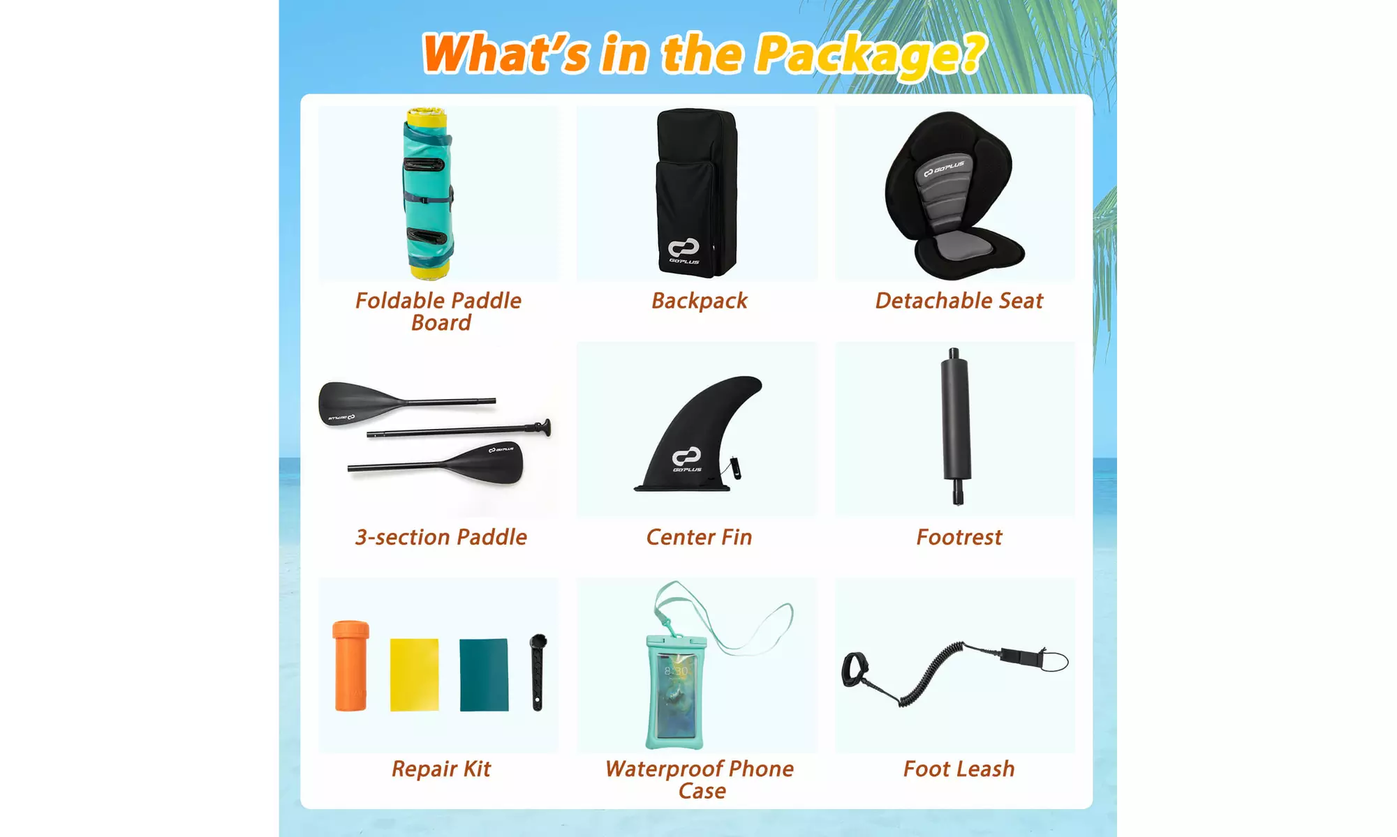 Goplus 11' Inflatable Stand Up Paddle Board whth Accessories Paddle Hand Pump