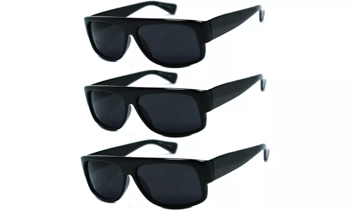 3 PACK LOT Wholesale Bulk Sunglasses Super Dark EAZY E OLD SCHOOL LOCS Gangster - Primary Image