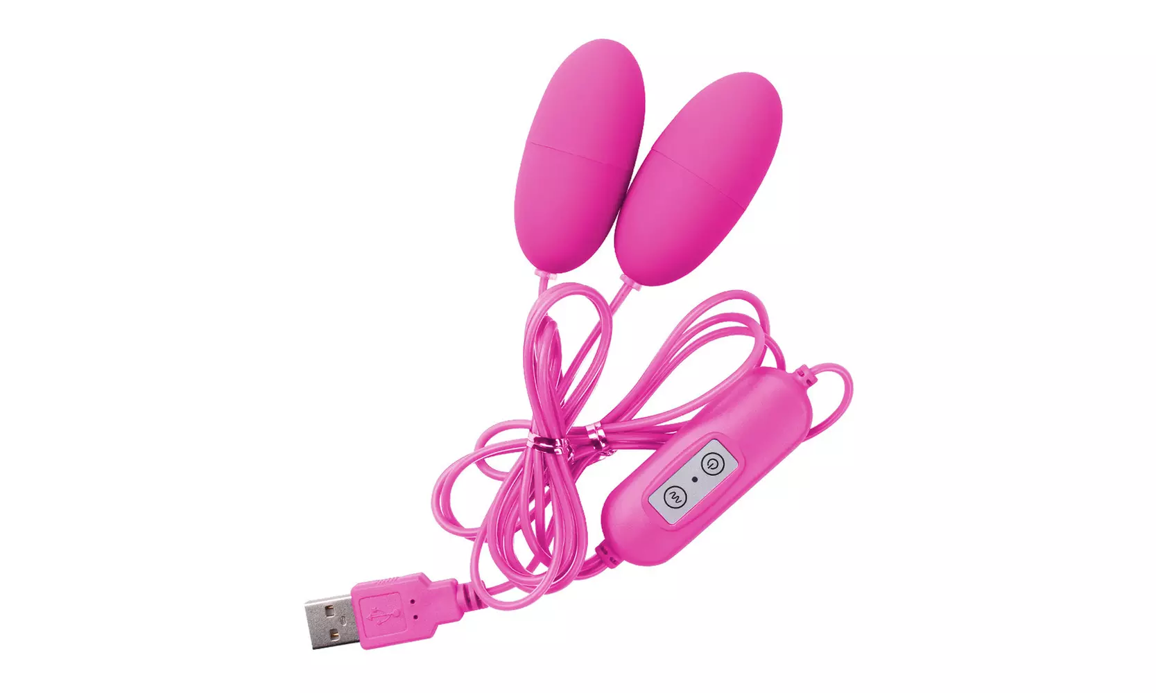 Powerful USB Double Egg Vibrator Pocket Wand Massager - Primary Image