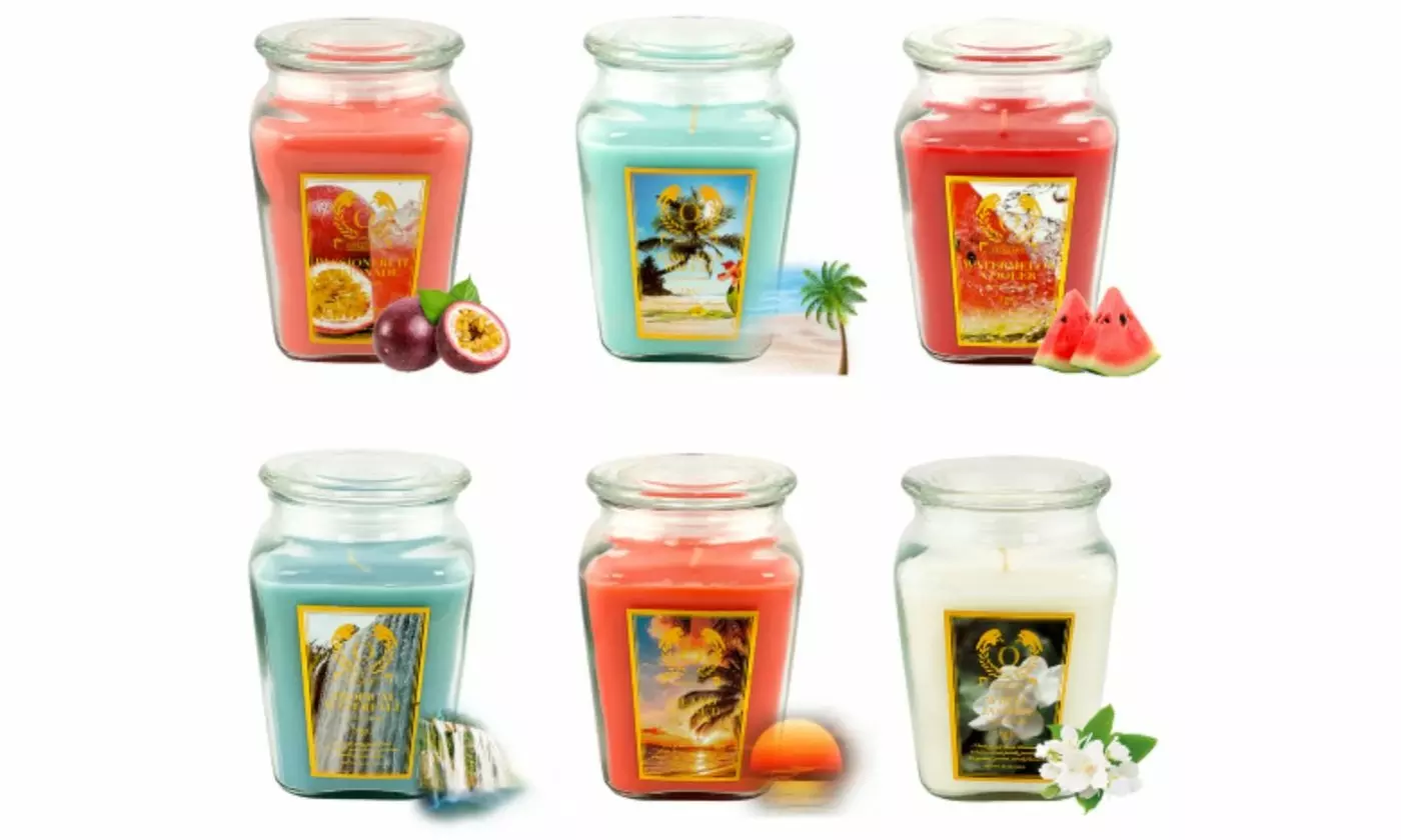 18oz Scented Jar Candles, 100% Soy Candle, Long-Lasting Clean Burn, Idea Gifts.