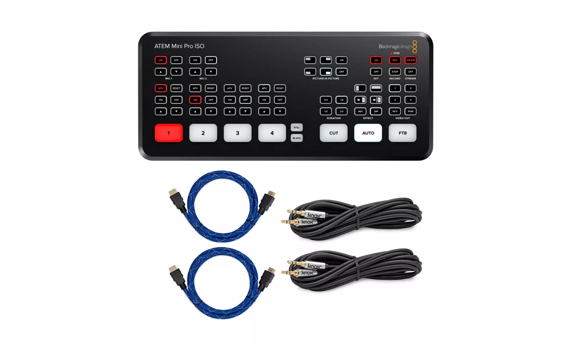 Blackmagic Design ATEM Mini Pro ISO and Cables Bundle - Primary Image