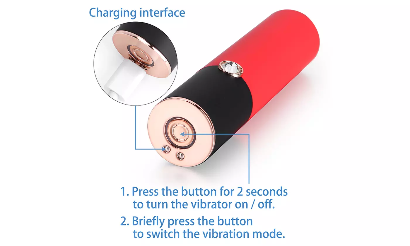 2-IN-1 Mini Lipstick Bullet Vibrator Clitoral Stimulations G Spot Vibrator