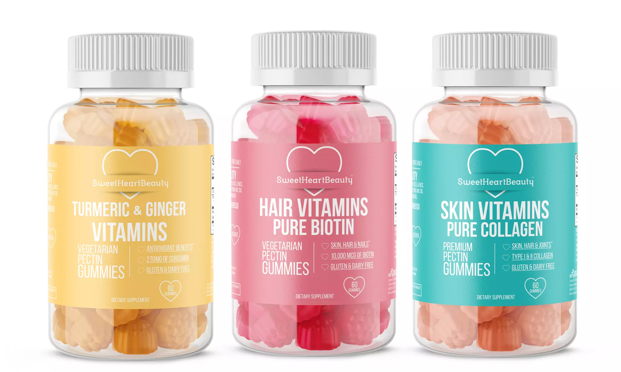 Pure Biotin, Collagen and Tumeric Ginger Gummies (3-Pack) - Primary Image