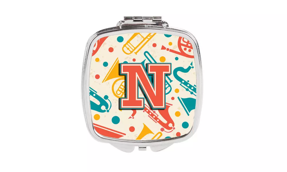 Carolines Treasures CJ2001-NSCM Letter N Retro Teal Orange Musical Instruments - Primary Image
