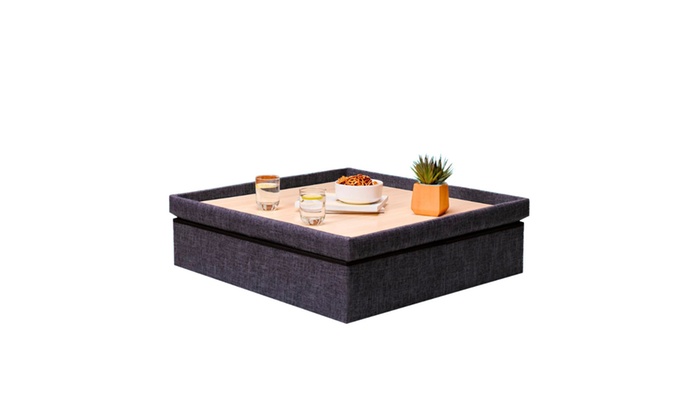 Yogibo Lift Top Coffee Table With Storage Compartments Dark Gray Groupon