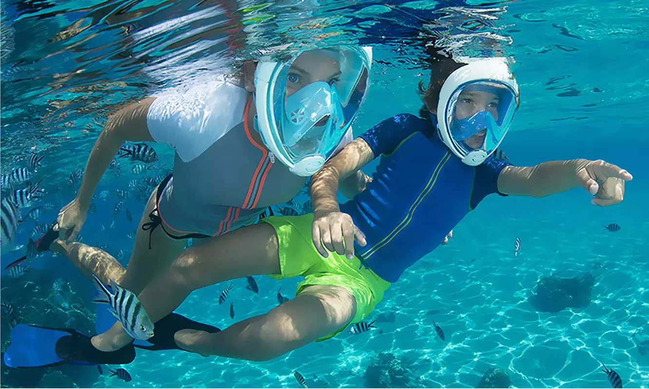 EasyBreath Snorkeling Mask Full Face-180 Degree Anti-Fog Snorkel Mask - Primary Image