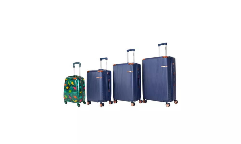 Cosytown Four-Piece Travel Luggage Set with Rotating Wheels
