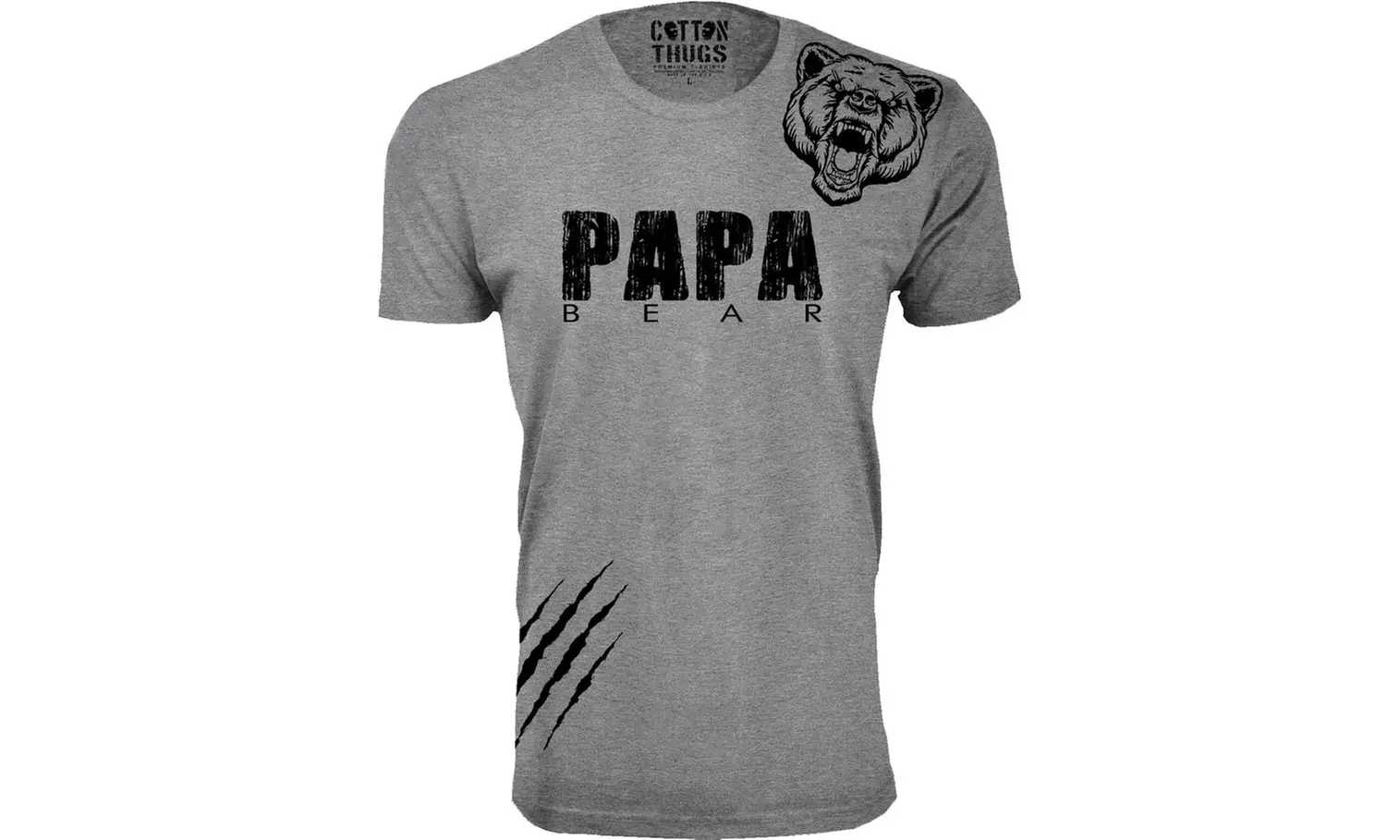 Men’s Papa Bear T-Shirt – Graphic Shoulder, Laid-Back Style