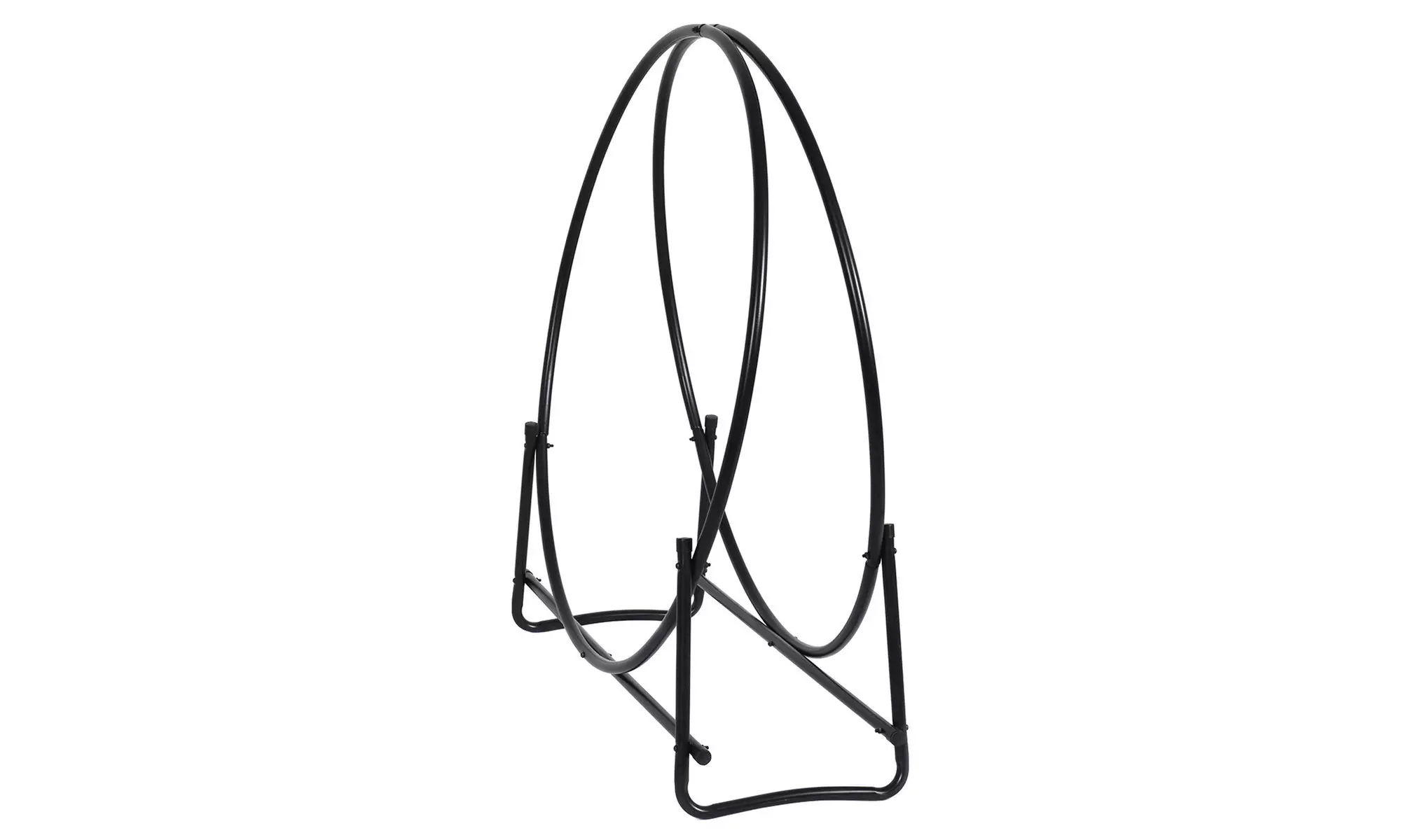 Costway 40-Inch Tubular Steel Log Hoop Firewood Storage Rack Holder Round  - Second Medium