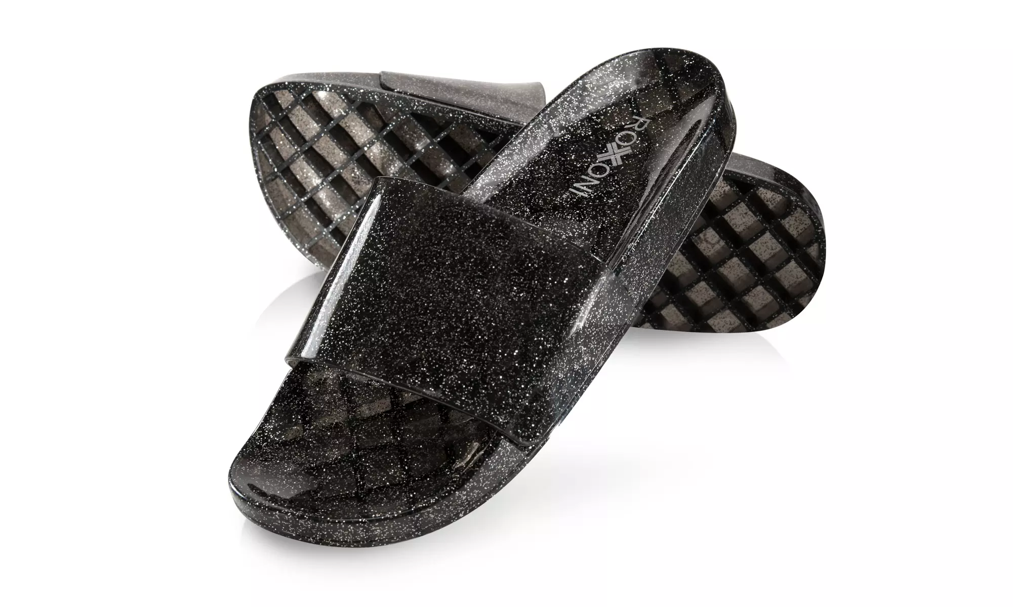 Roxoni Women's Summer Flip Flop Open Toe Jelly Glitter Slide Sandal Slippers - Primary Image